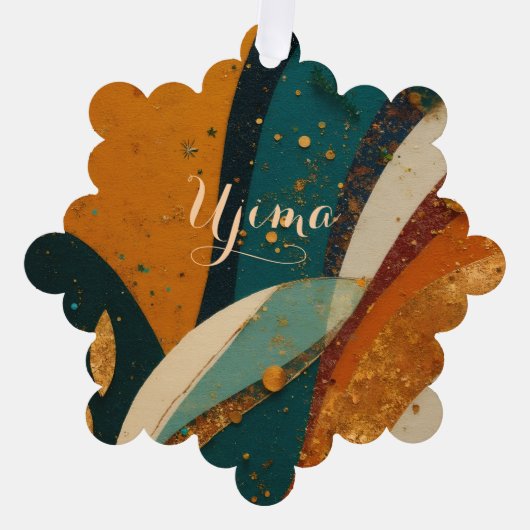 Kwanzaa Holiday Elegance  オーナメントカード (正面)