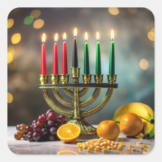 KWANZAA - KINARA -  スクエアシール (正面)