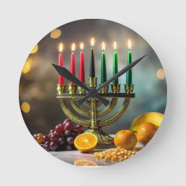 KWANZAA - KINARA -  ラウンド壁時計