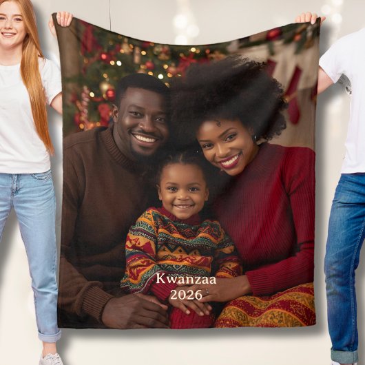 Kwanzaa Photo Fleece Blankets Family Tradition フリースブランケット