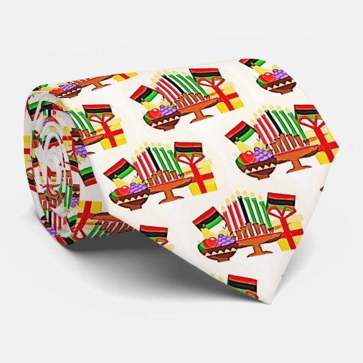 Kwanzaa Table Painting ネクタイ (ロール)