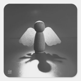 Kwetsbaarheid en breekbaarheid symbolic in Engel. スクエアシール