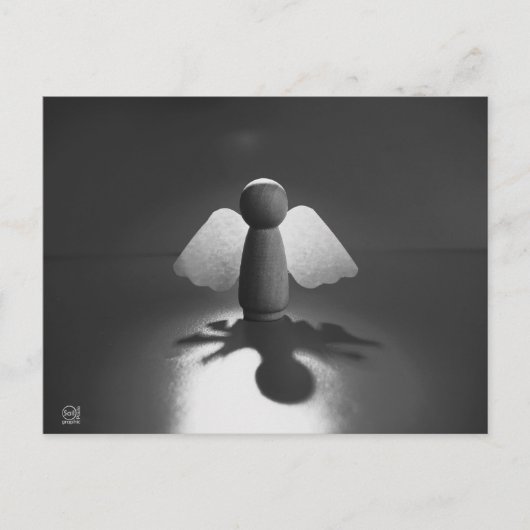 Kwetsbaarheid en breekbaarheid symbolic in Engel. ポストカード (正面)