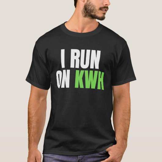 KWHに走乗り、Eカー電気駆動EVカー、Elec Tシャツ (正面)