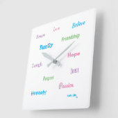 Kwig Life TM スクエア壁時計 (傾斜)