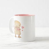 Kwii the cute kiwi bird &ハート ツートーンマグカップ (正面左)