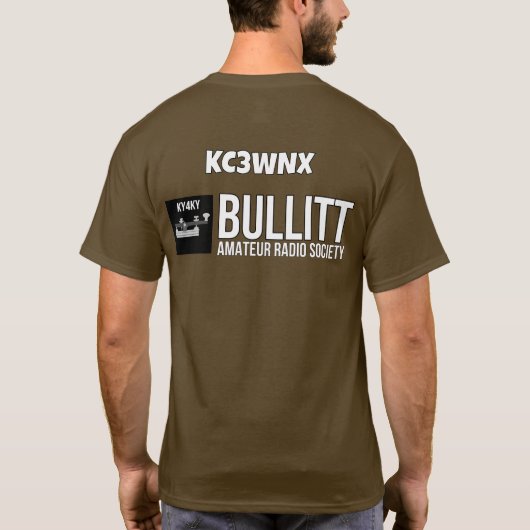 KY4KY B.A.R.SケンタッキーQSOパーティーTシャツ Tシャツ (裏面)