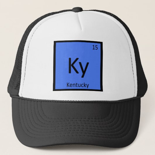 Ky -ケンタッキーの州化学周期表 キャップ (正面)