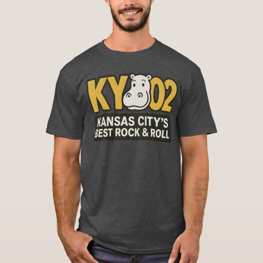KY 102 カンザスシティ ロック ラジオ ヴィンテージ Tシャツ (正面)