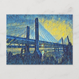 Ky Abraham Lincoln Bridge 絵を描's Louisville ポストカード