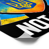 Kyiv Not Kiev _ウクライナ国旗のハートサポートUkrai ポスター (角)