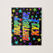 「KYLE」名、おもしろい「ハッピーバースデー」 ジグソーパズル (縦)