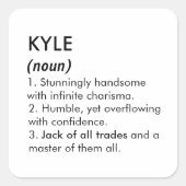 Kyle name, Editable name, Custom name スクエアシール (正面)