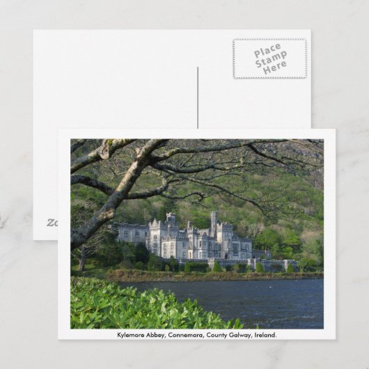 Kylemore Abbey, Connemara, Co. Galway ポストカード (正面/裏面)