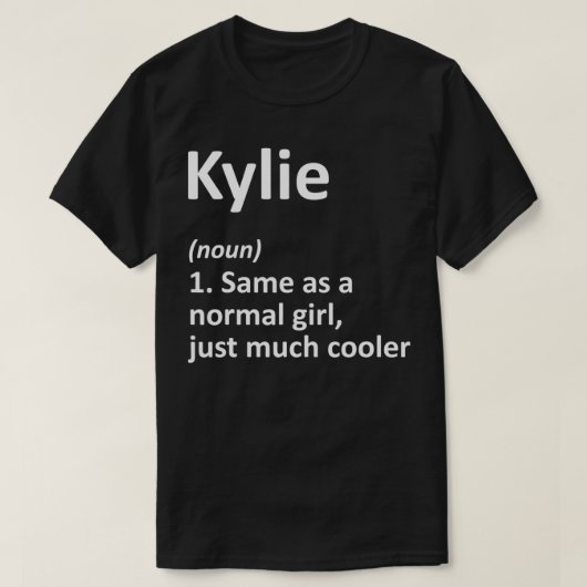 KYLIE定義名パーソナライズされた誕生日 Tシャツ (デザイン正面)