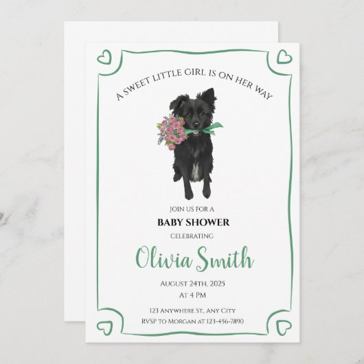 Kylie Baby Shower Invite 招待状 (正面/裏面)