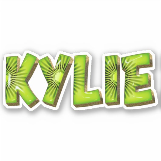 Kylie Name Kiwi Design Aufkleber Sticker シール (正面)