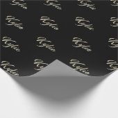 Kylie white gold Handwriting Geschenkpapier ラッピングペーパー (角)