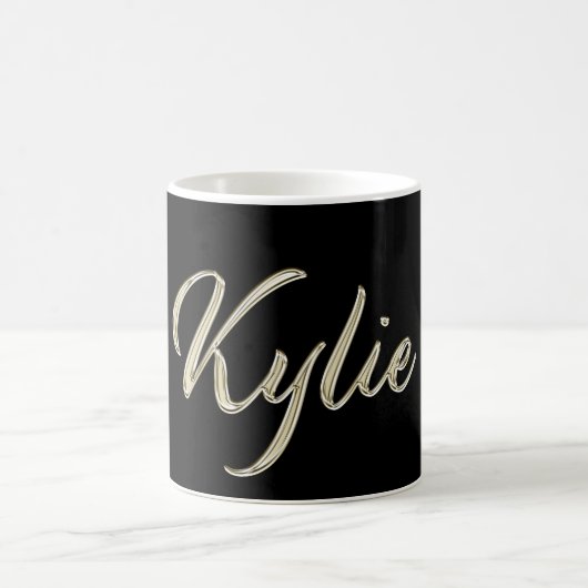 Kylie white gold Handwriting Tasse Kaffeetasse コーヒーマグカップ (中央)