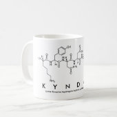 Kyndallペプチド名mug コーヒーマグカップ (正面左)