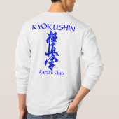 Kyokushinエドモントンの道場のTシャツ-長袖 Tシャツ (裏面)