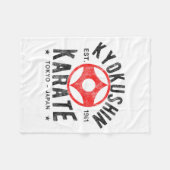 Kyokushin Karate Do Martial Arts Japan Tokyo Vinta フリースブランケット (正面(横))