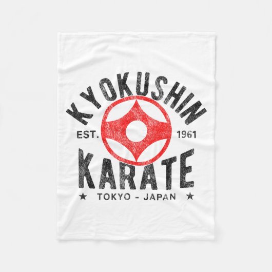 Kyokushin Karate Do Martial Arts Japan Tokyo Vinta フリースブランケット (正面)