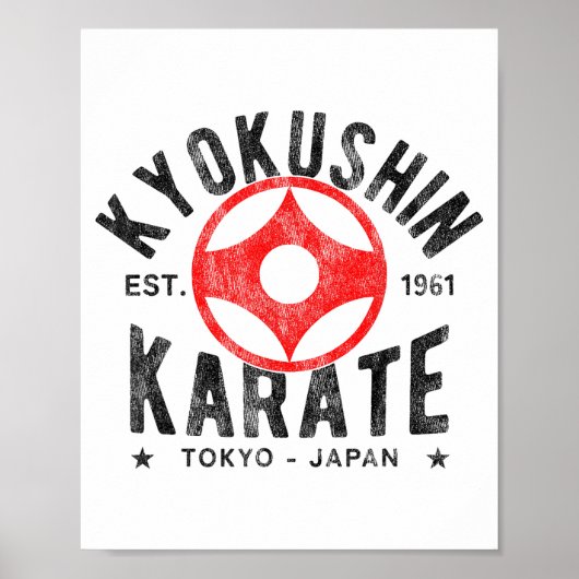 Kyokushin Karate Do Martial Arts Japan Tokyo Vinta ポスター (正面)