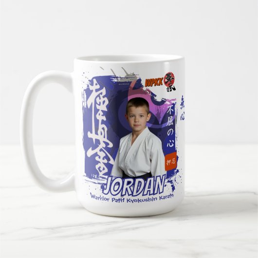 Kyokushin Karate Student Personalized Photo コーヒーマグカップ (左)