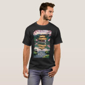 Kyoto 日本 金閣寺 イラスト 旅行 アート ヴィンテージ tシャツ (正面フル)