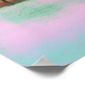 Kyoto Japan bridge with shrine travel print ポスター (角)