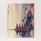 Kyoto Japan Cherry Blossom Temple Art –  Sapura  ジグソーパズル (縦)