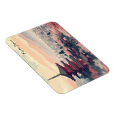 Kyoto Japan Cherry Blossom Temple Art –  Sapura  マグネット (右側)