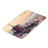 Kyoto Japan Cherry Blossom Temple Art –  Sapura  マグネット (左側)