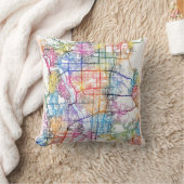 Kyoto Japan City Map クッション (ブランケット)