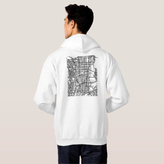 Kyoto Japan City Map パーカ (裏面フル)