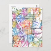 Kyoto Japan City Map ポストカード (正面/裏面)