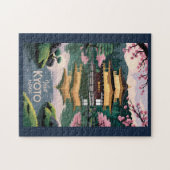 Kyoto Japan Kinkaku-ji Illustration Travel Art Vin ジグソーパズル (横)