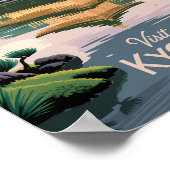 Kyoto Japan Kinkaku-ji Illustration Travel Art Vin ポスター (角)