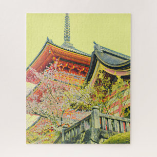 Kyoto Japan temple Springtime photography ジグソーパズル