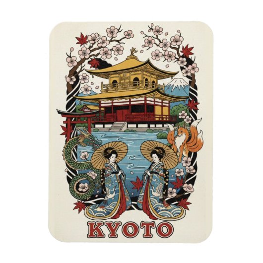 Kyoto Japan Travel マグネット (縦)