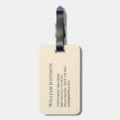 Kyoto Japan Travel Autumn Temple Retro Personalize ラゲッジタグ (裏面縦)