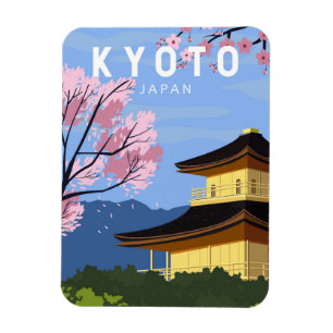 Kyoto Japan Travel Vintage Art マグネット