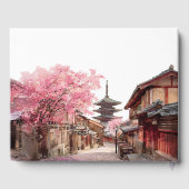 Kyoto Japan Watercolor Wedding ゲストブック (裏面)