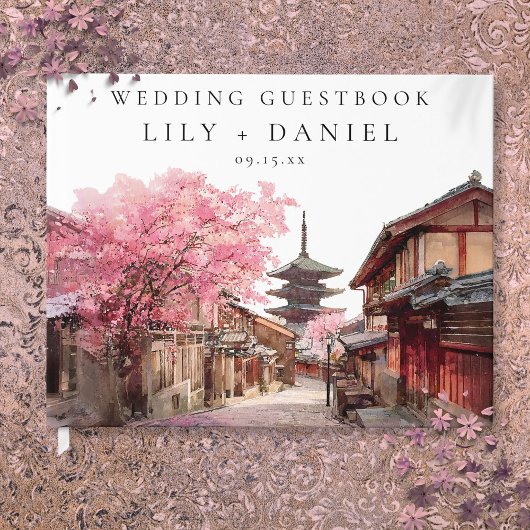 Kyoto Japan Watercolor Wedding ゲストブック