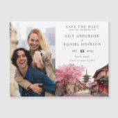 Kyoto Japan Wedding Photo Save The Date マグネット招待状 (正面)