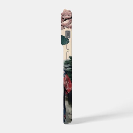 Kyoto Kimono Spring Walk iPhone Case iPhoneケース (左側面)