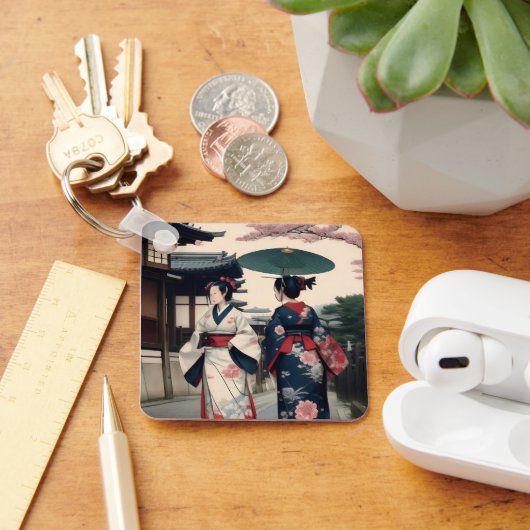 Kyoto Kimono Spring Walk Keychain キーホルダー (デスク)