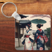Kyoto Kimono Spring Walk Keychain キーホルダー (正面)
