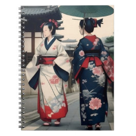 Kyoto Kimono Spring Walk Notebook ノートブック